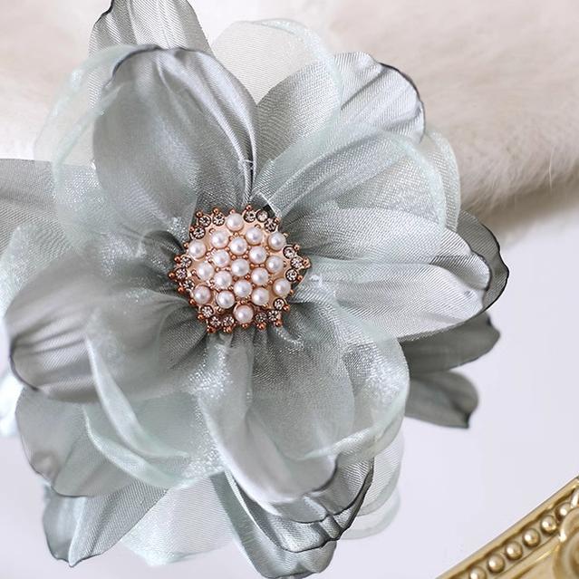 Xiaogui - Elegant Lolita Headdress Organza Flower Hairpin - Image 24