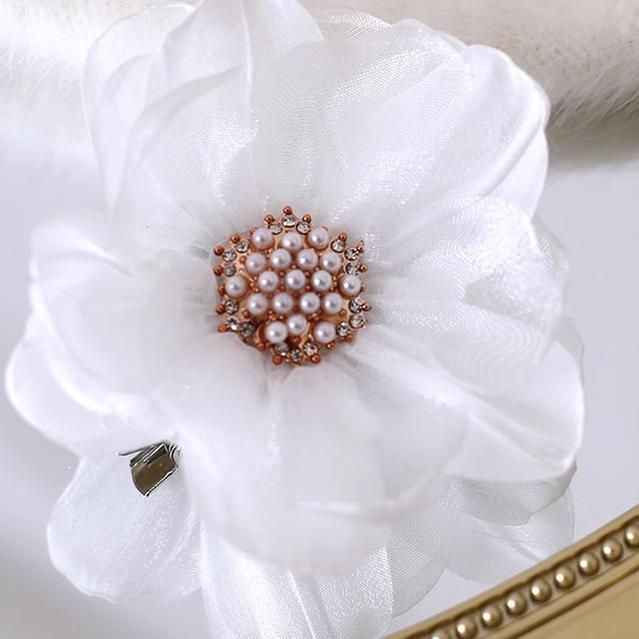 Xiaogui - Elegant Lolita Headdress Organza Flower Hairpin - Image 25