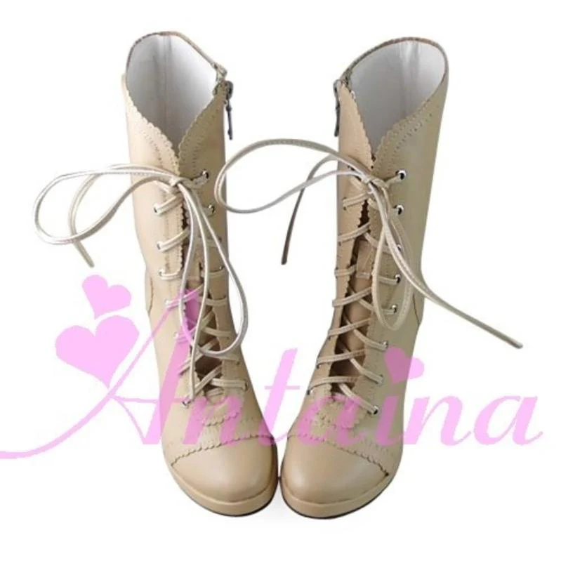 Antaina - Elegant Lolita Heel Boots Heel Shoes Multicolor - Image 10