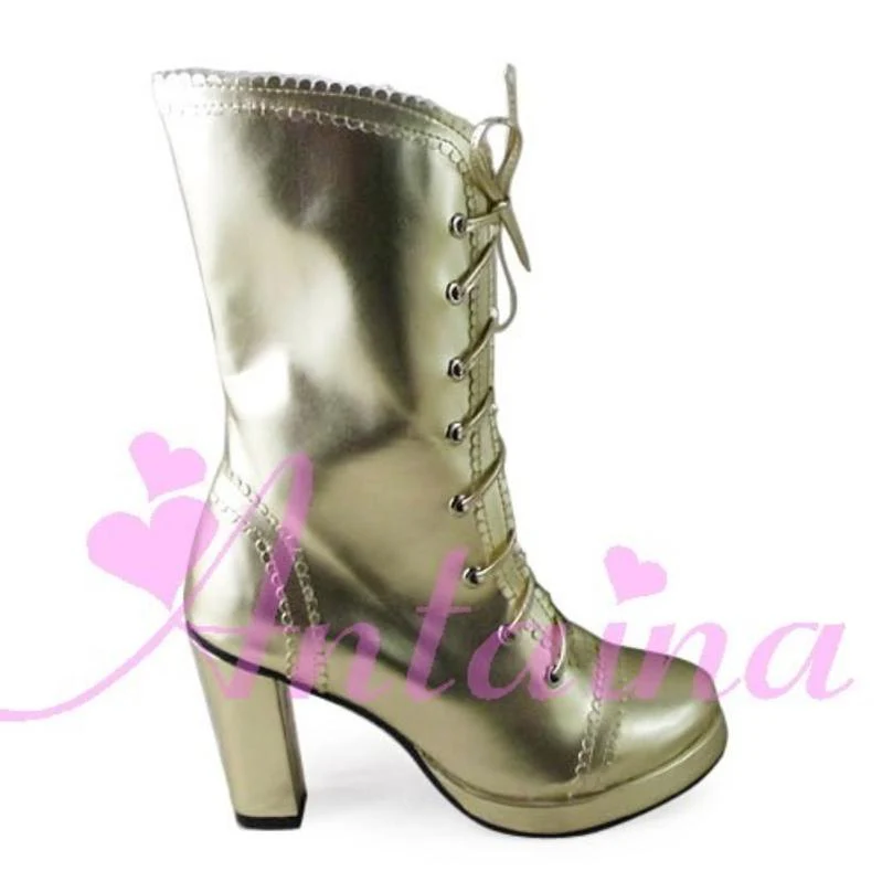 Antaina - Elegant Lolita Heel Boots Heel Shoes Multicolor - Image 13