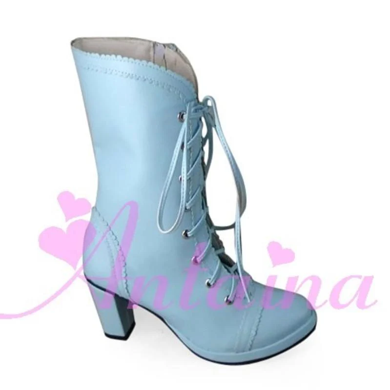 Antaina - Elegant Lolita Heel Boots Heel Shoes Multicolor - Image 6