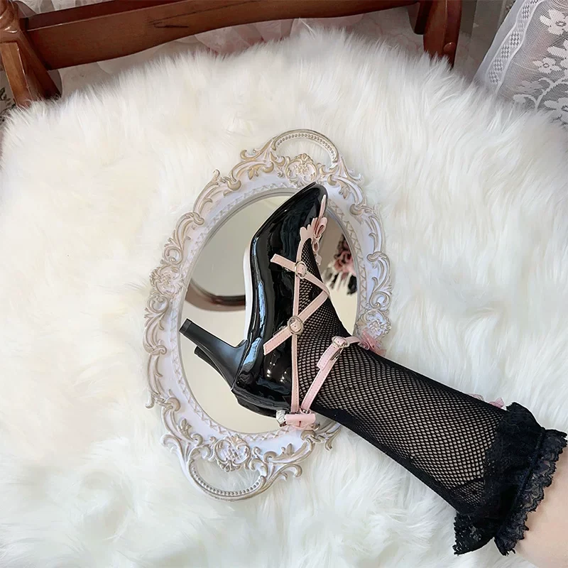 Lady Tea Party - Elegant Lolita Heel Shoes, Macaron Color - Image 11