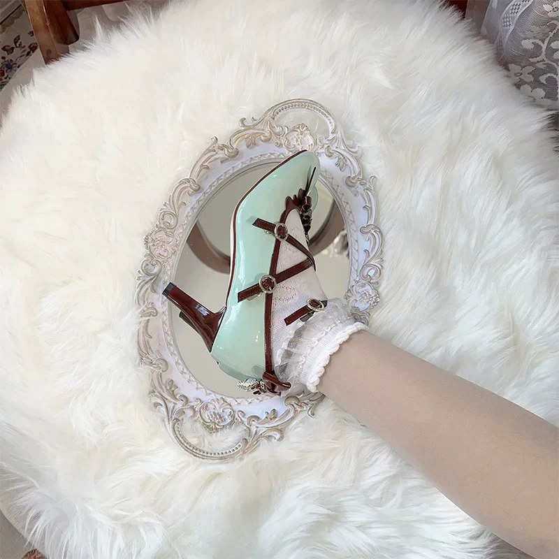 Lady Tea Party - Elegant Lolita Heel Shoes, Macaron Color - Image 13