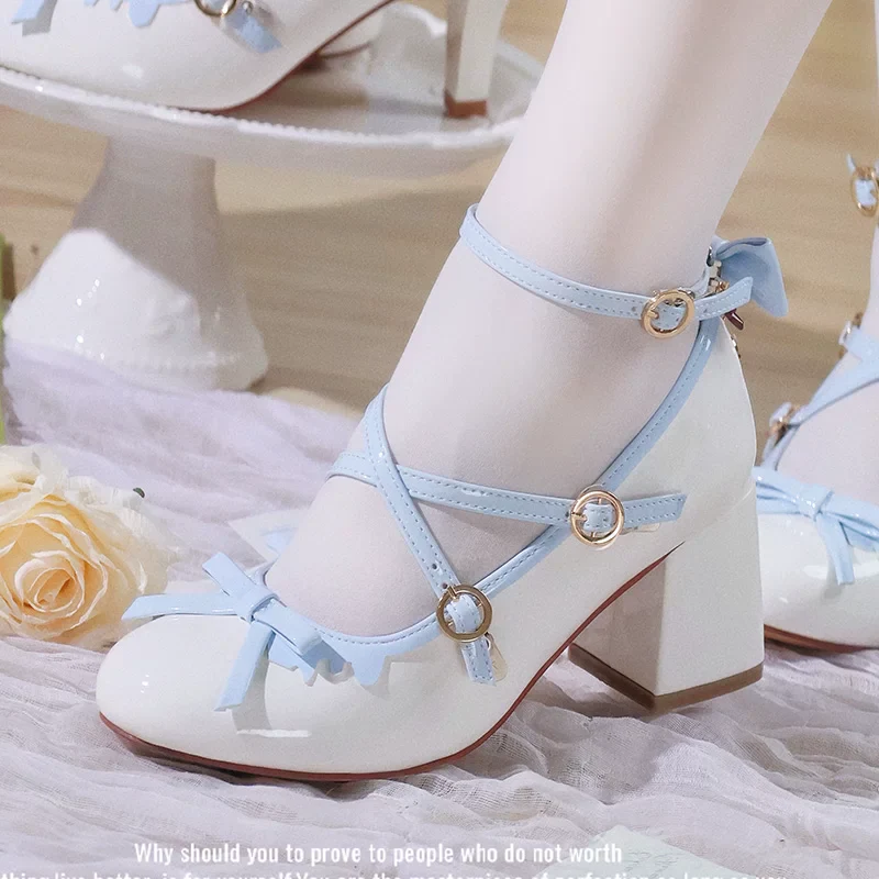Lady Tea Party - Elegant Lolita Heel Shoes, Macaron Color - Image 15