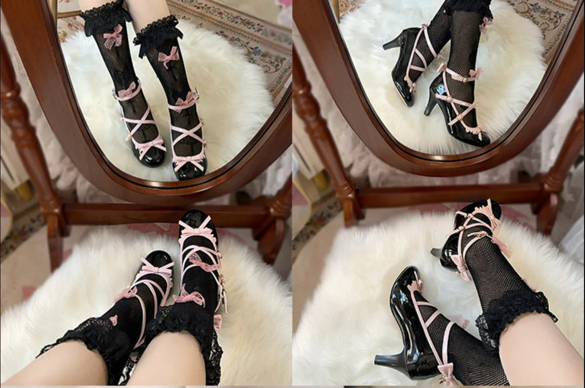 Lady Tea Party - Elegant Lolita Heel Shoes, Macaron Color - Image 17