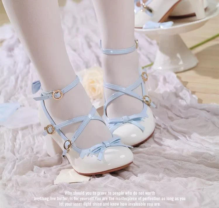 Lady Tea Party - Elegant Lolita Heel Shoes, Macaron Color - Image 19