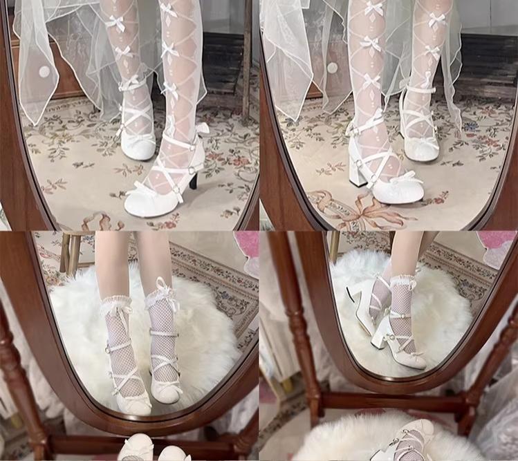 Lady Tea Party - Elegant Lolita Heel Shoes, Macaron Color - Image 23