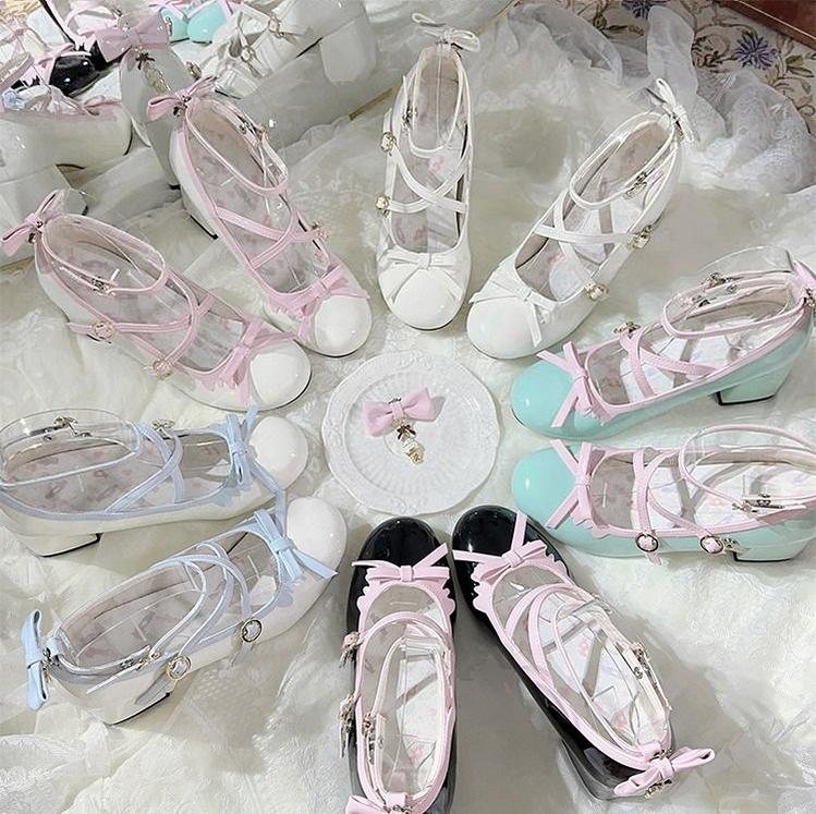 Lady Tea Party - Elegant Lolita Heel Shoes, Macaron Color - Image 6