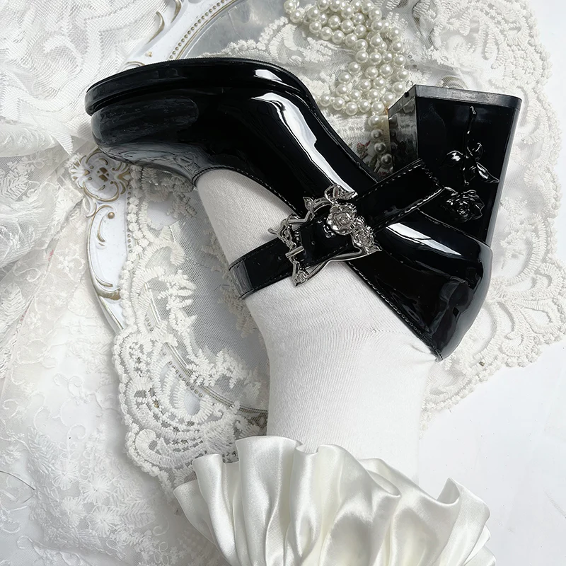 Dreamland - Wanxiang Cycle - Elegant Lolita Heel Shoes with Embossed Rose - Image 20