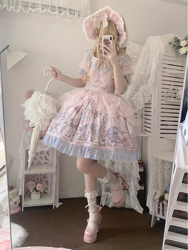 Dreamland - Floating Dream Lily - Elegant Lolita High Heel Shoes, Detachable Bow - Image 15