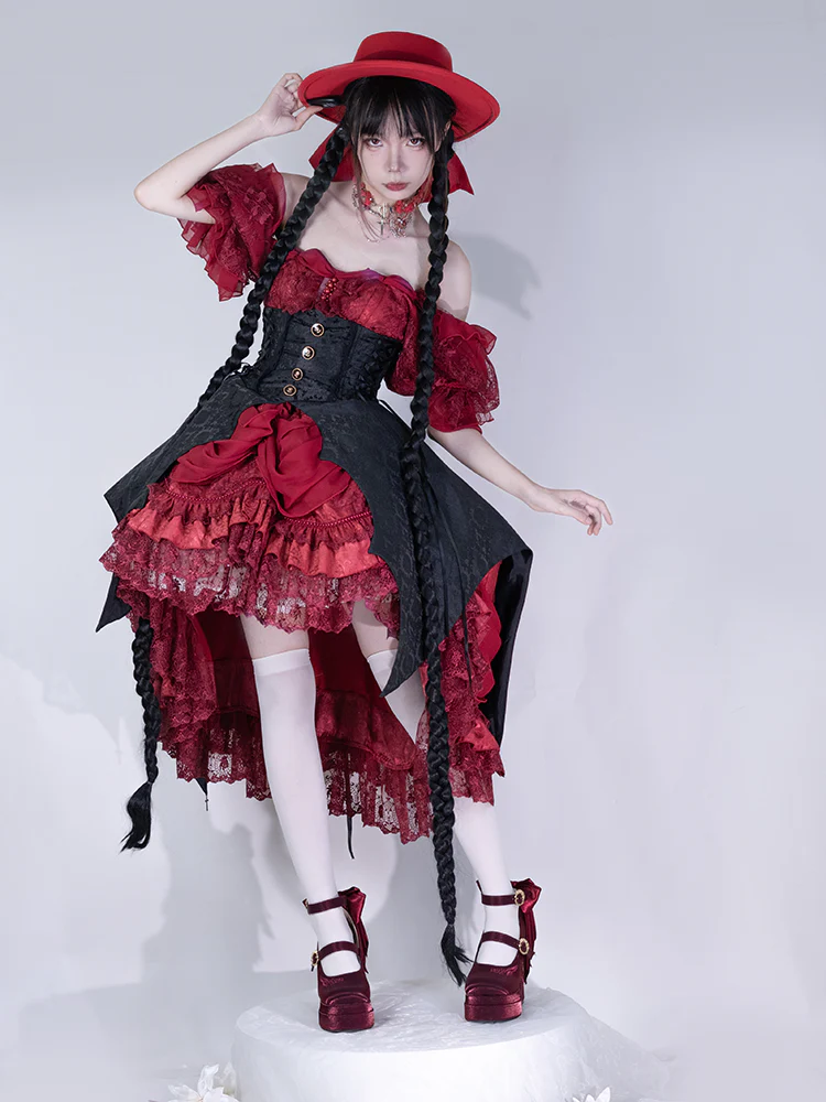 Dreamland - Floating Dream Lily - Elegant Lolita High Heel Shoes, Detachable Bow - Image 29