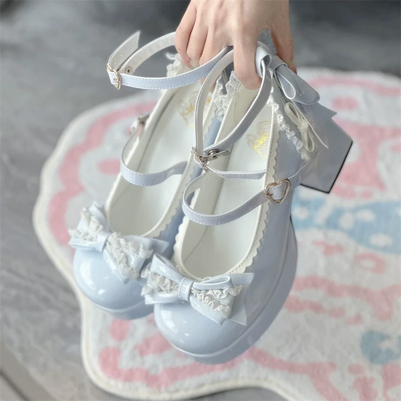 Jiangjiang Biscuit - Elegant Lolita High Heel Shoes Round Toe Low Cut - Image 14