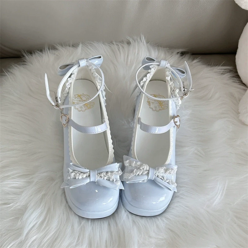 Jiangjiang Biscuit - Elegant Lolita High Heel Shoes Round Toe Low Cut - Image 15
