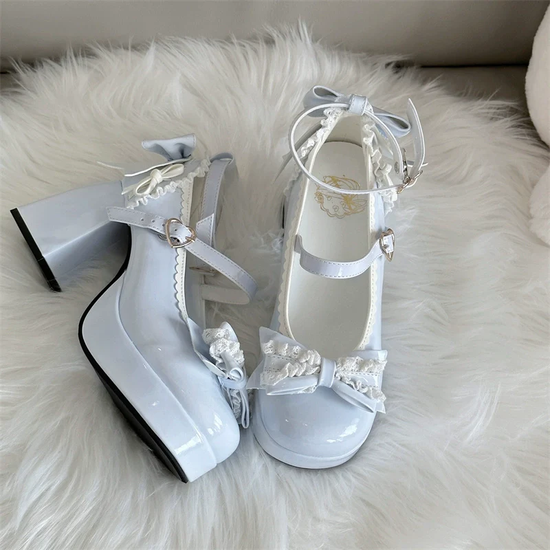 Jiangjiang Biscuit - Elegant Lolita High Heel Shoes Round Toe Low Cut - Image 16