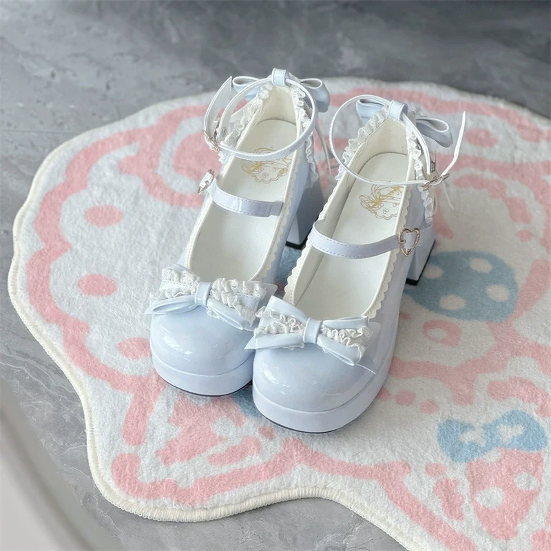 Jiangjiang Biscuit - Elegant Lolita High Heel Shoes Round Toe Low Cut - Image 17