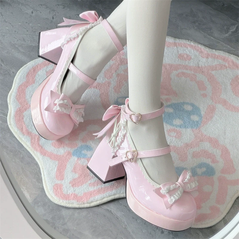 Jiangjiang Biscuit - Elegant Lolita High Heel Shoes Round Toe Low Cut - Image 20