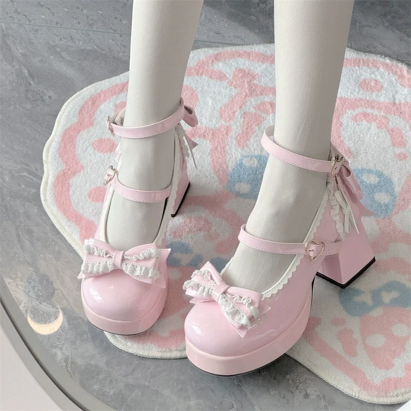 Jiangjiang Biscuit - Elegant Lolita High Heel Shoes Round Toe Low Cut - Image 21