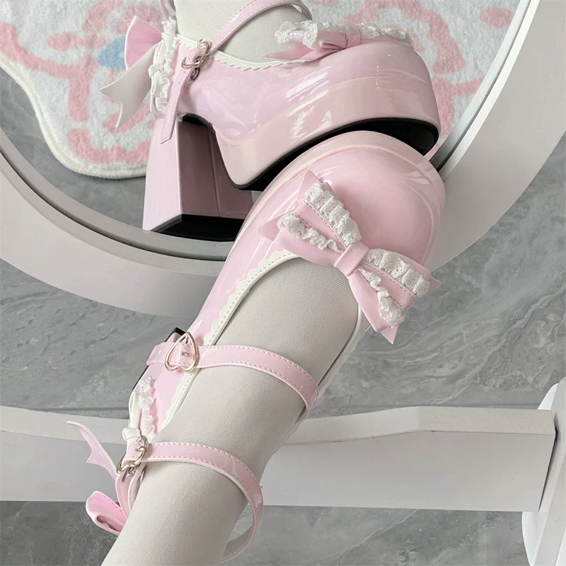 Jiangjiang Biscuit - Elegant Lolita High Heel Shoes Round Toe Low Cut - Image 22