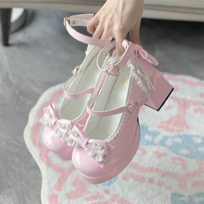 Jiangjiang Biscuit - Elegant Lolita High Heel Shoes Round Toe Low Cut - Image 24
