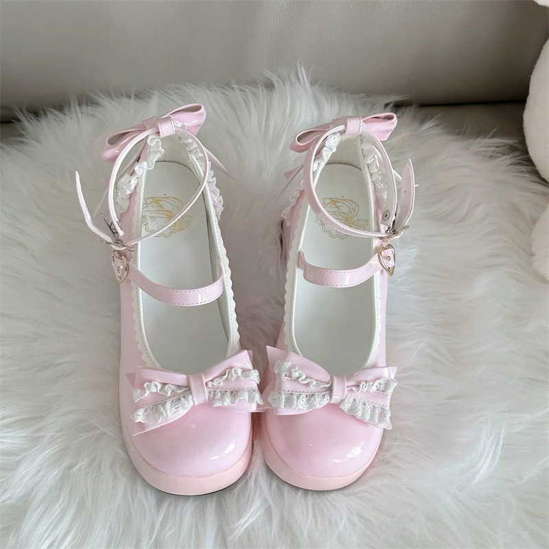 Jiangjiang Biscuit - Elegant Lolita High Heel Shoes Round Toe Low Cut - Image 25