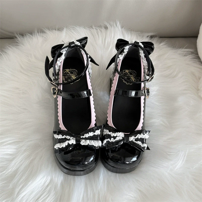 Jiangjiang Biscuit - Elegant Lolita High Heel Shoes Round Toe Low Cut - Image 30