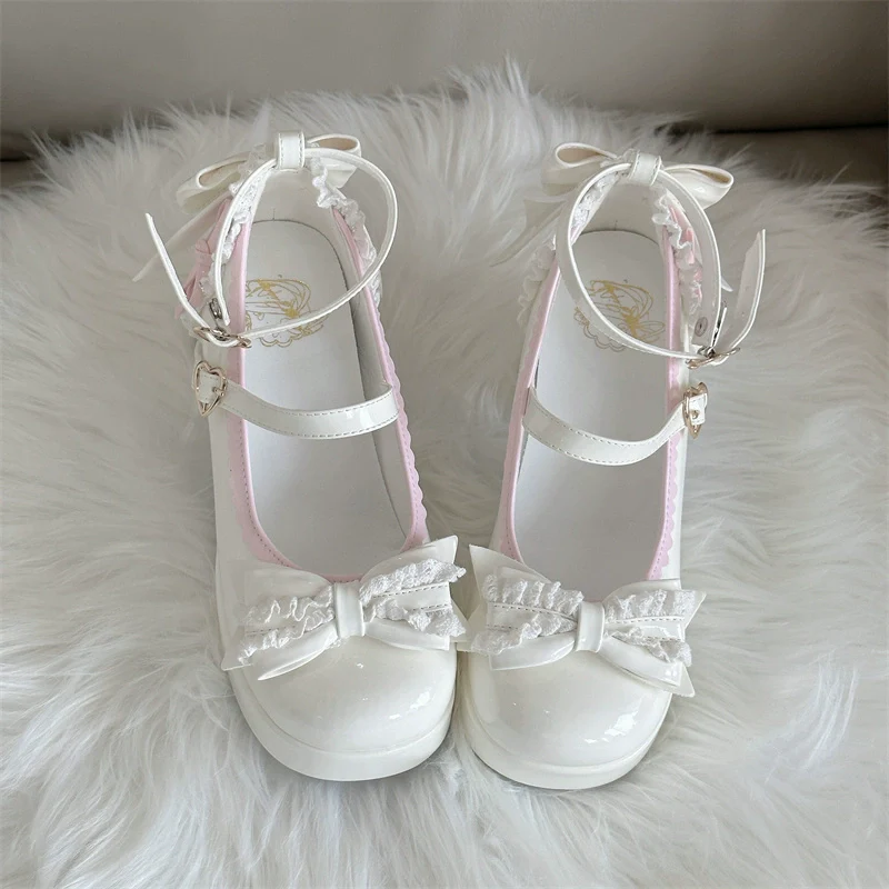 Jiangjiang Biscuit - Elegant Lolita High Heel Shoes Round Toe Low Cut - Image 7