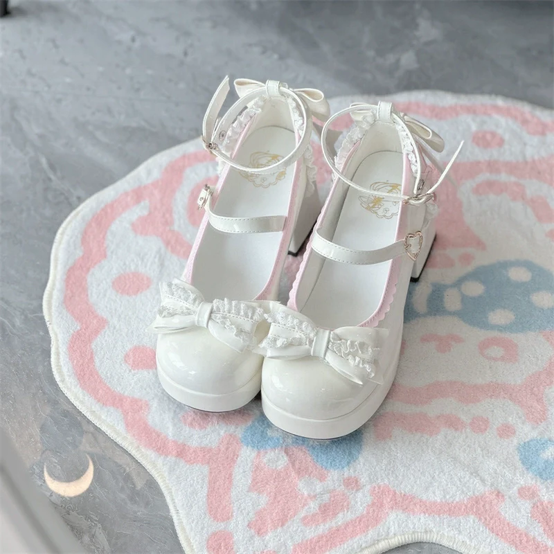 Jiangjiang Biscuit - Elegant Lolita High Heel Shoes Round Toe Low Cut - Image 9