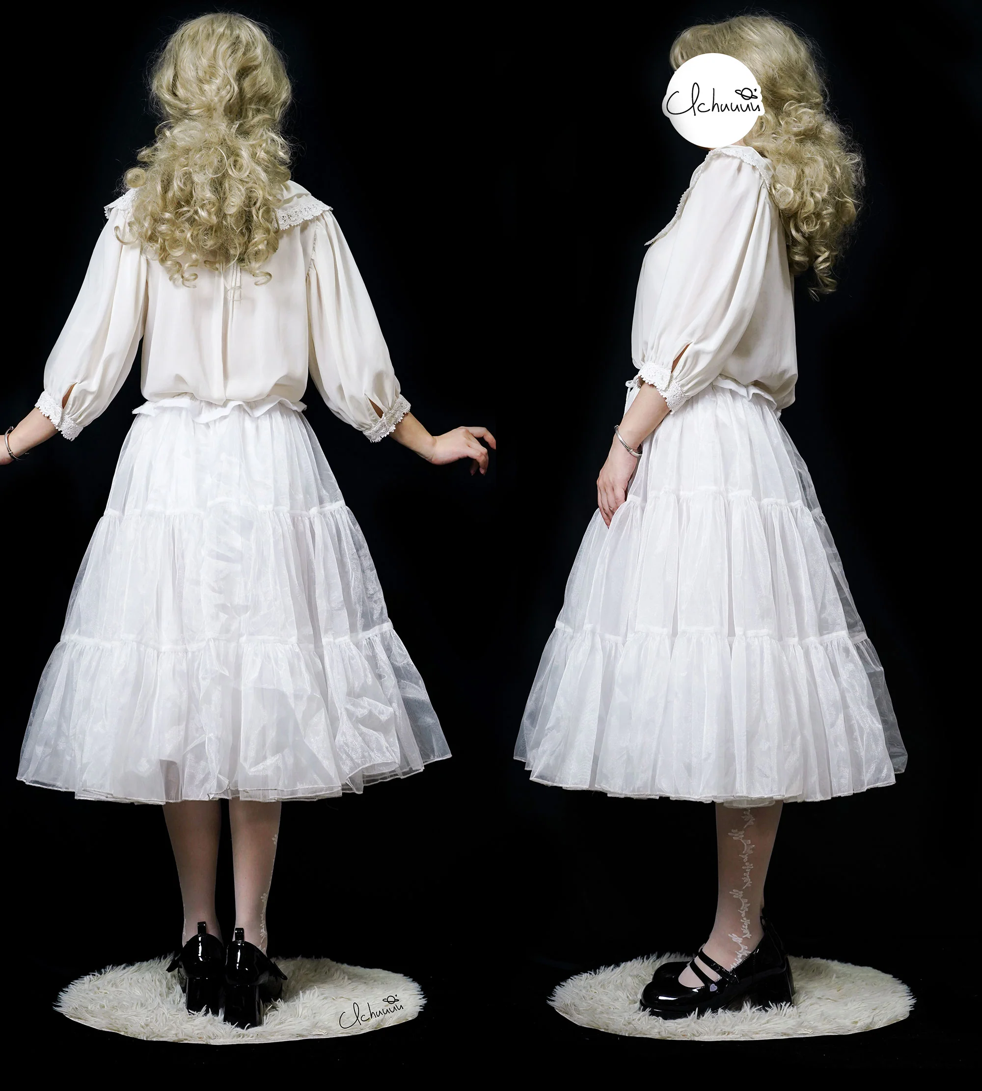 Elegant Lolita Hip Petticoat with Detachable Hip Pad - Image 2