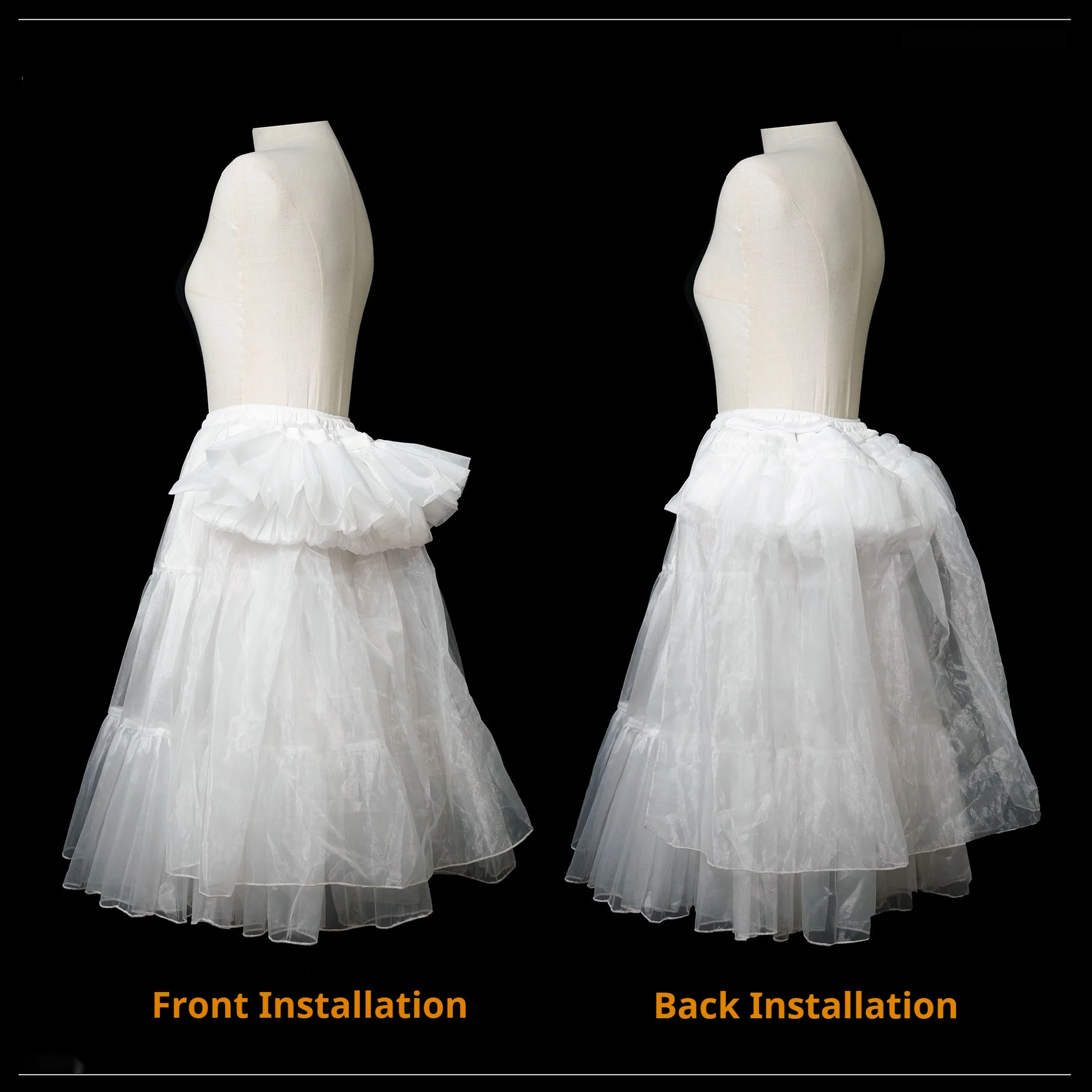 Elegant Lolita Hip Petticoat with Detachable Hip Pad - Image 3
