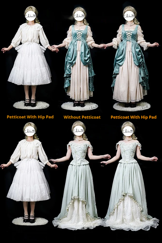 Elegant Lolita Hip Petticoat with Detachable Hip Pad - Image 4