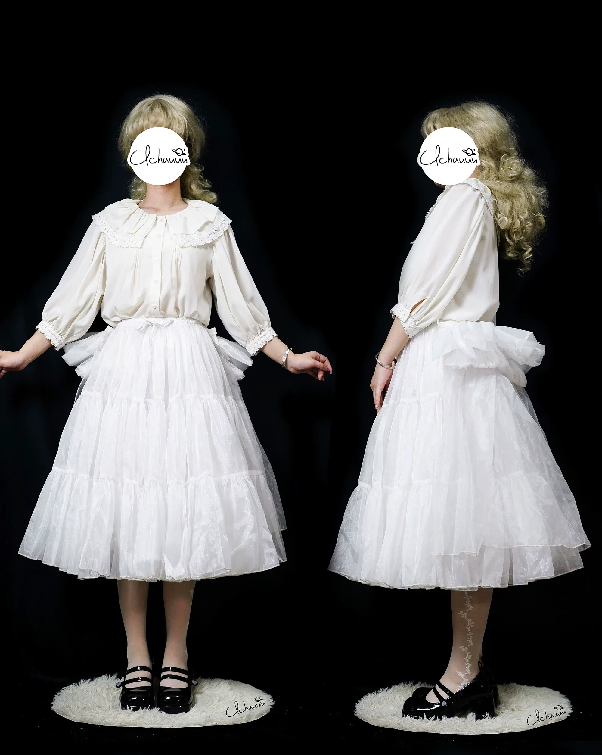 Elegant Lolita Hip Petticoat with Detachable Hip Pad - Image 9
