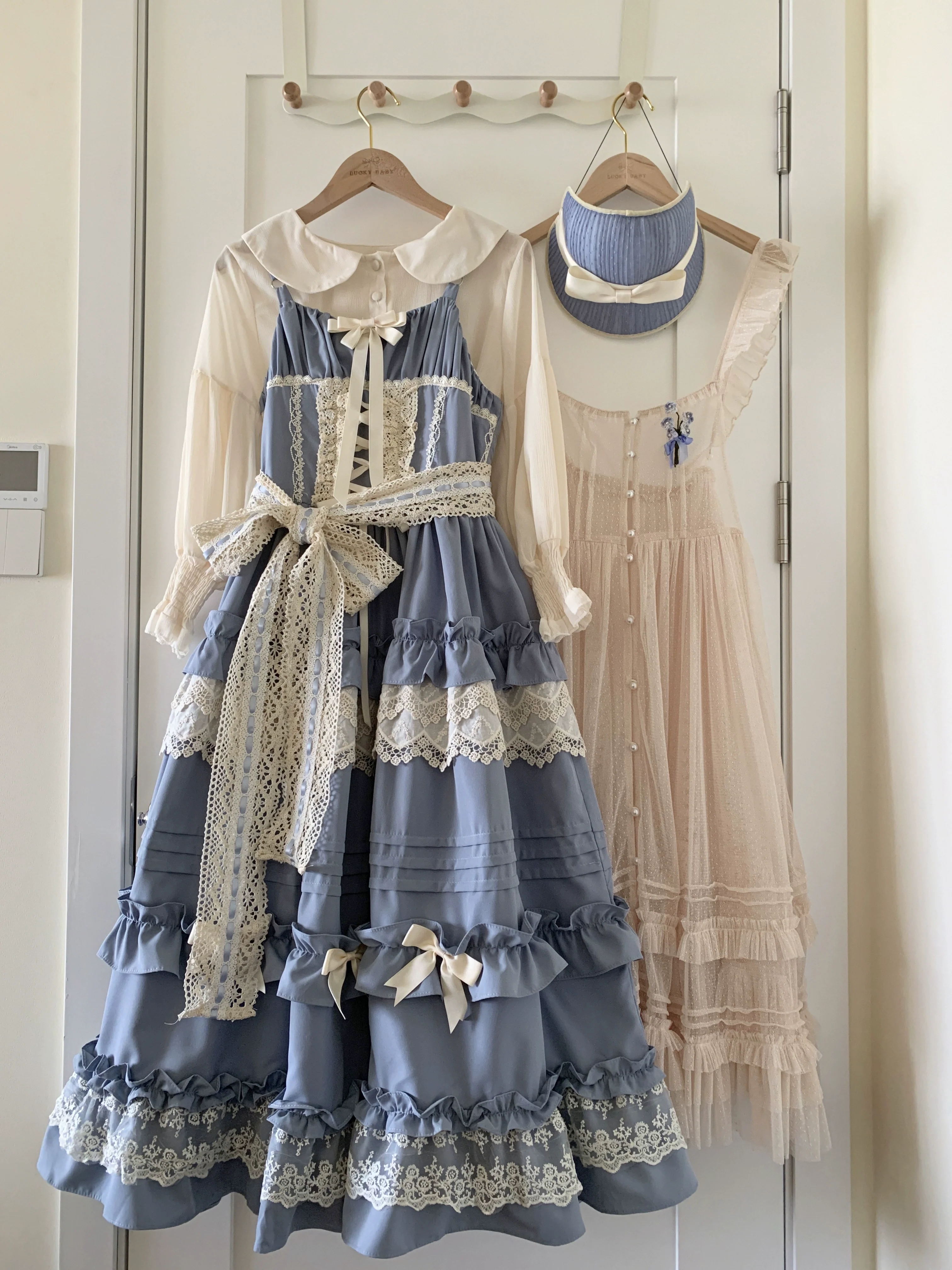 Qianmu - Lilianne - Elegant Lolita Ruffled Hem JSK Dress Multicolors - Image 19