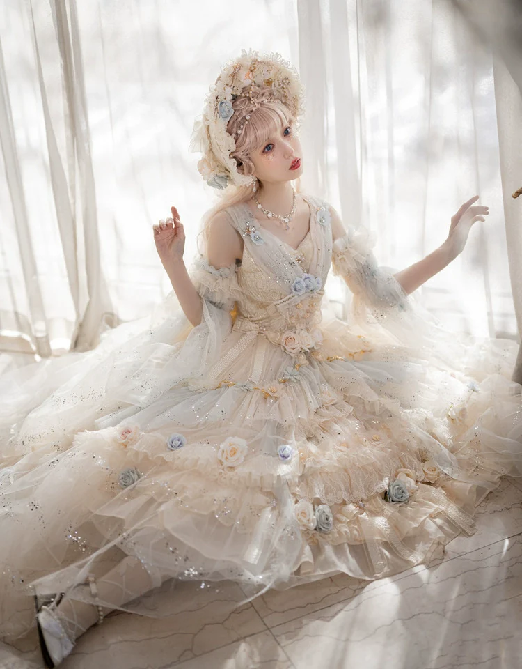 Flower Spirit - Elegant Lolita JSK Dress Summer Wedding Lolita JSK - Image 8