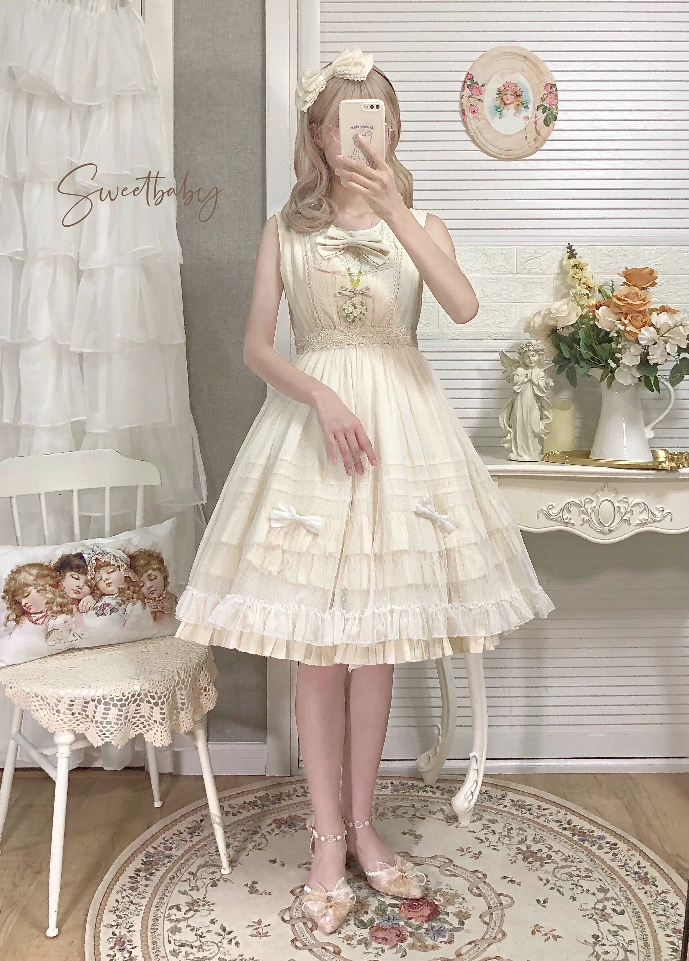 Elegant Lolita Jumper Dress Solid Color JSK - Image 6