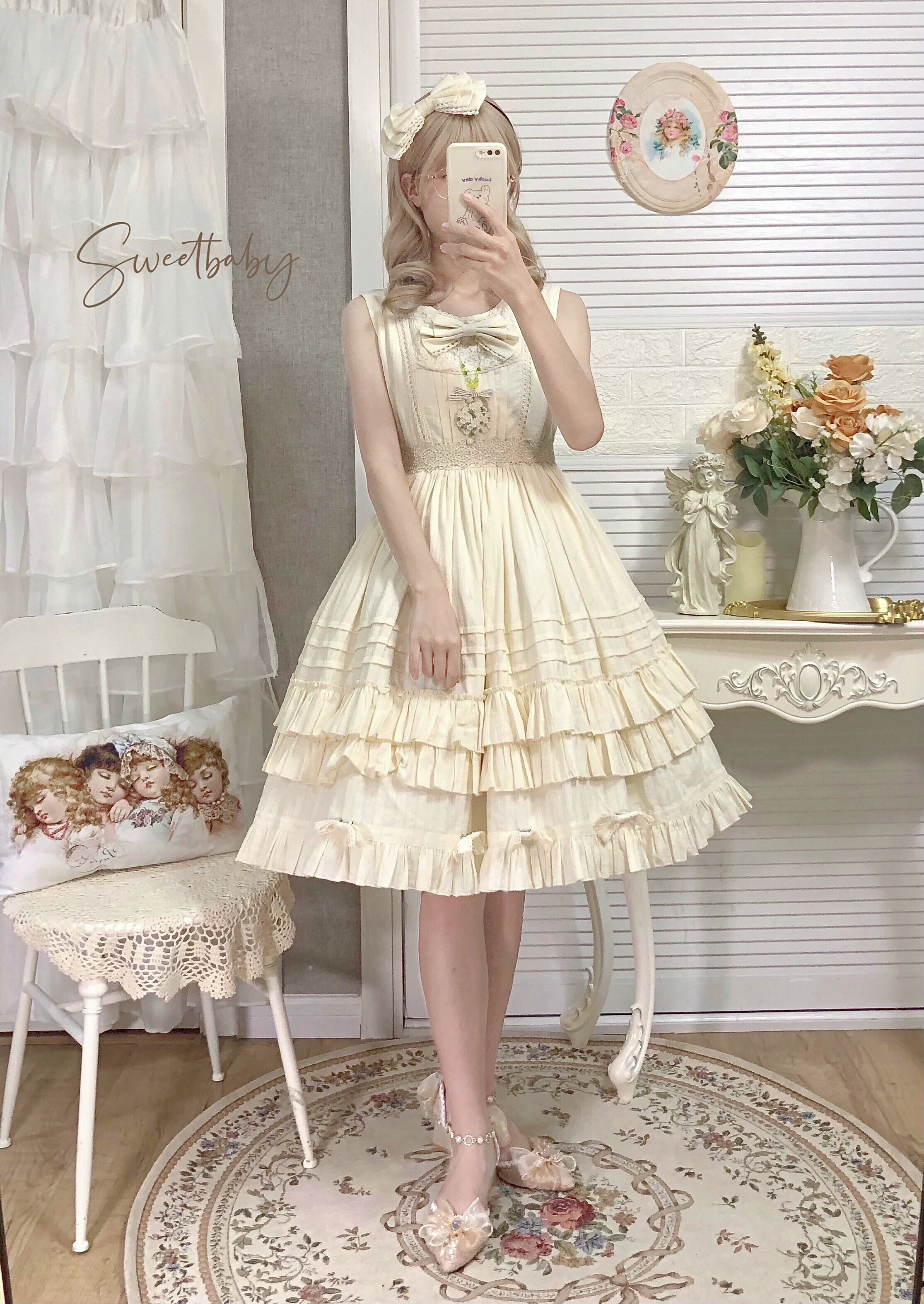 Elegant Lolita Jumper Dress Solid Color JSK - Image 7