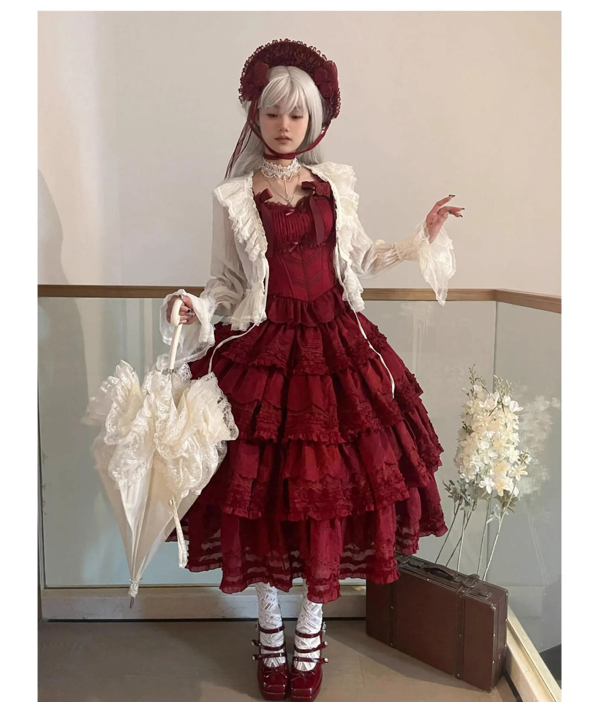 MEEKWIND - Miss Flora - Elegant Lolita Bodice Suit Tiered Skirt - Image 4