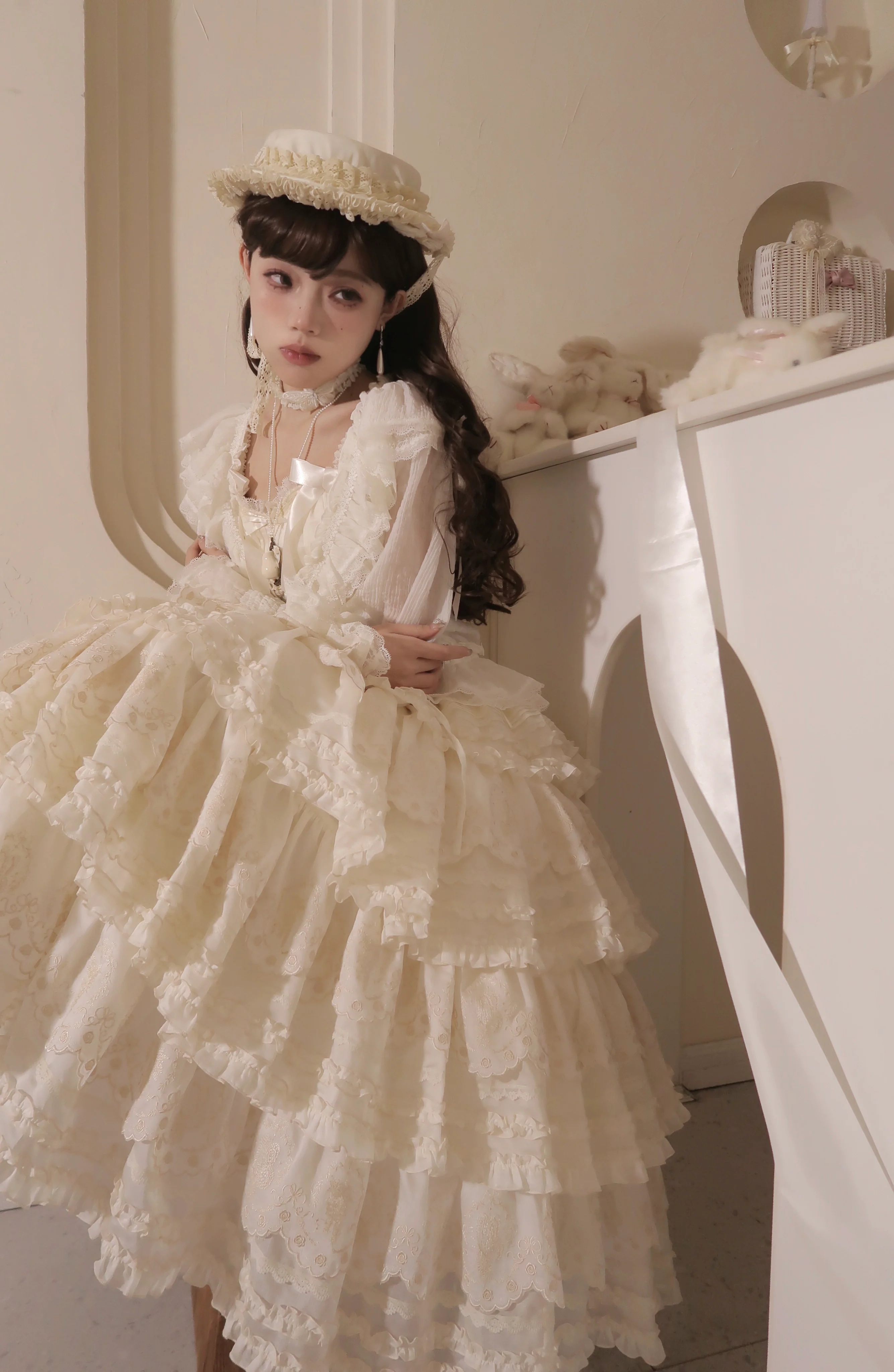 MEEKWIND - Miss Flora - Elegant Lolita Bodice Suit Tiered Skirt - Image 8