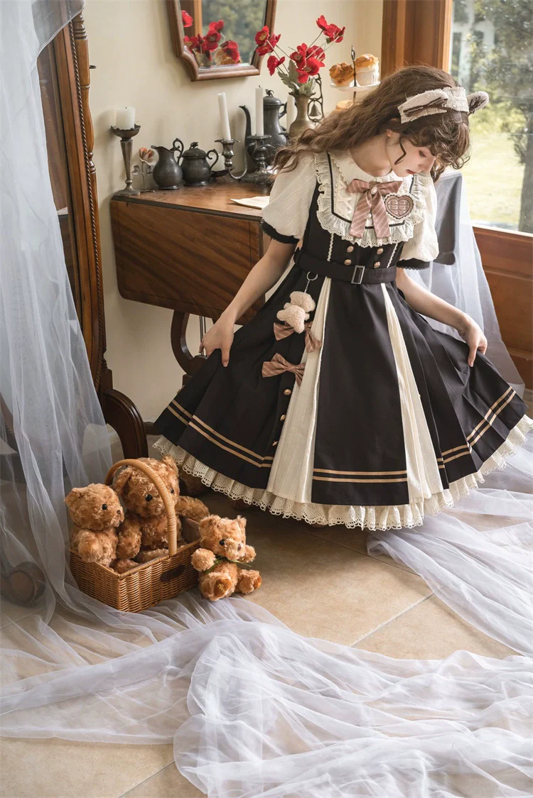 Chocolate Workshop - Elegant Lolita OP Daily Short Sleeve Dress - Image 10