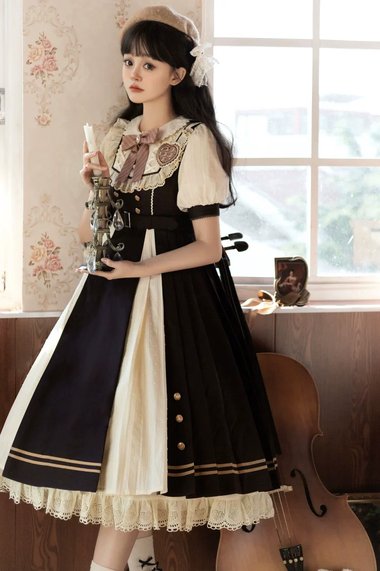 Chocolate Workshop - Elegant Lolita OP Daily Short Sleeve Dress - Image 14
