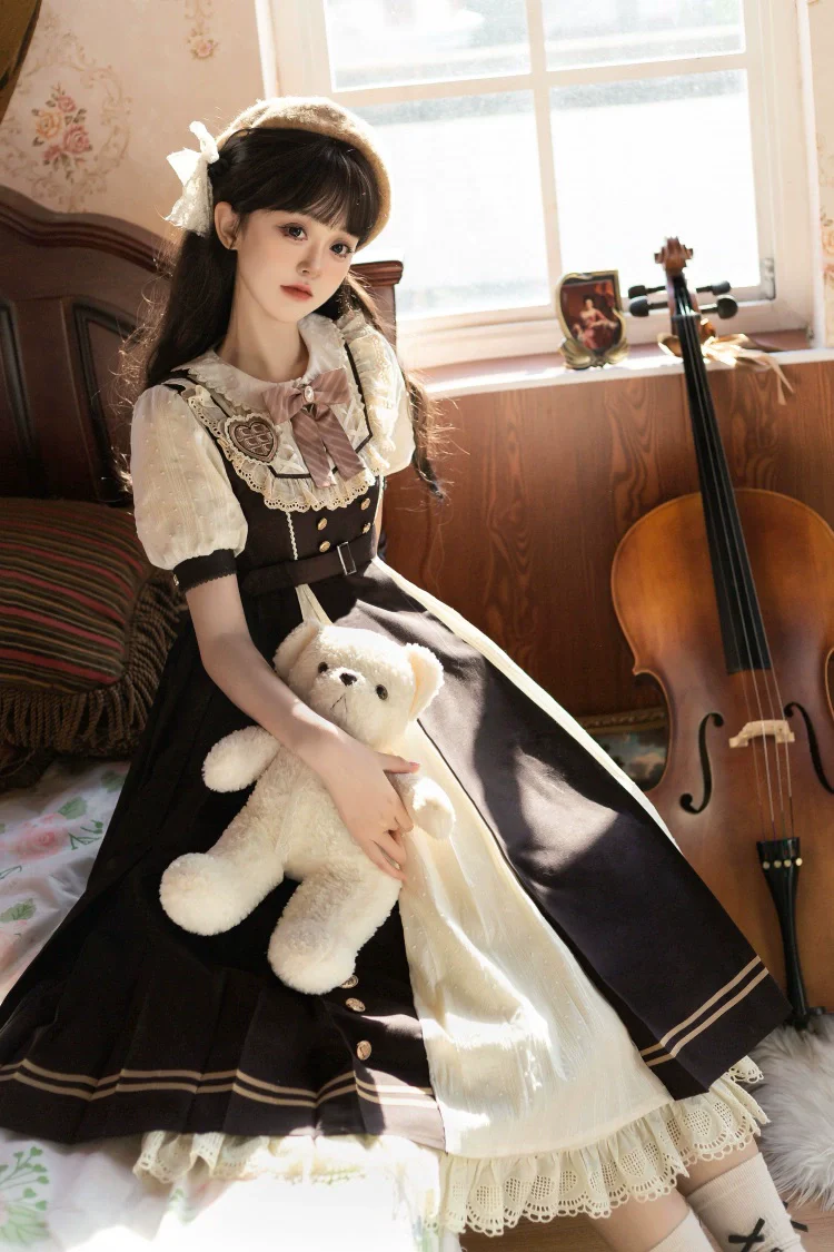Chocolate Workshop - Elegant Lolita OP Daily Short Sleeve Dress - Image 15