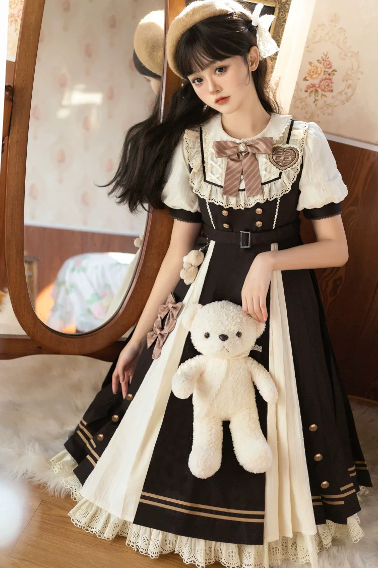 Chocolate Workshop - Elegant Lolita OP Daily Short Sleeve Dress - Image 16