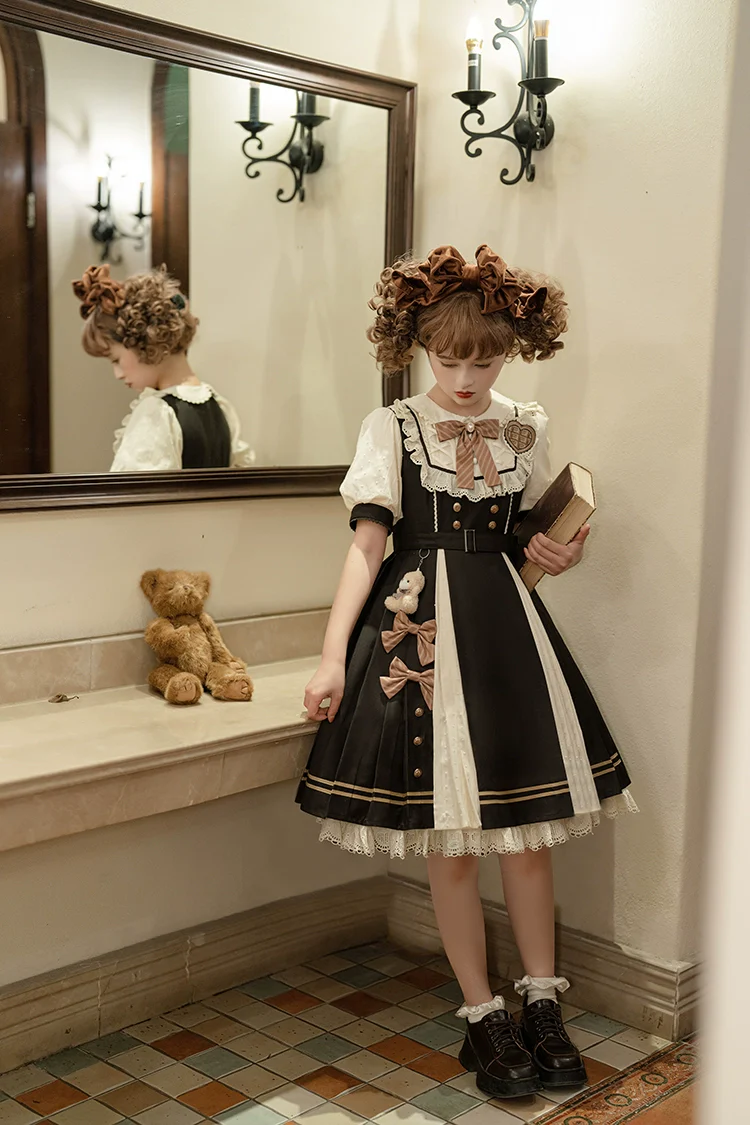 Chocolate Workshop - Elegant Lolita OP Daily Short Sleeve Dress - Image 19