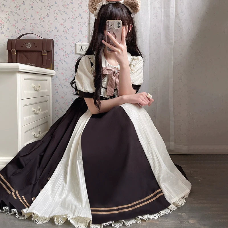 Chocolate Workshop - Elegant Lolita OP Daily Short Sleeve Dress - Image 21