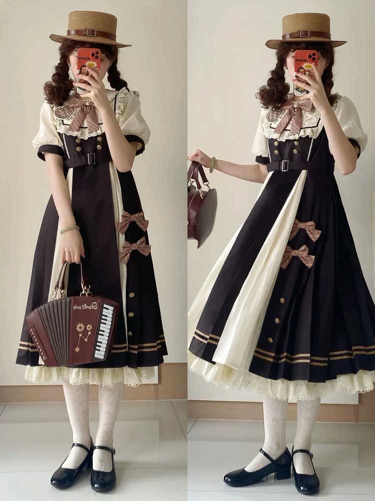 Chocolate Workshop - Elegant Lolita OP Daily Short Sleeve Dress - Image 24