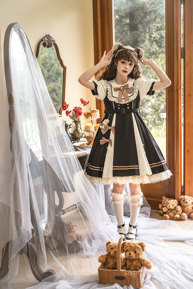 Chocolate Workshop - Elegant Lolita OP Daily Short Sleeve Dress - Image 3