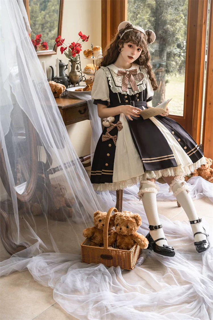 Chocolate Workshop - Elegant Lolita OP Daily Short Sleeve Dress - Image 5