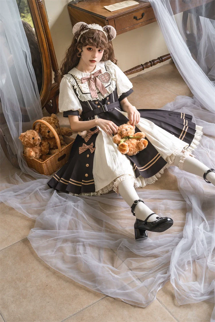 Chocolate Workshop - Elegant Lolita OP Daily Short Sleeve Dress - Image 8