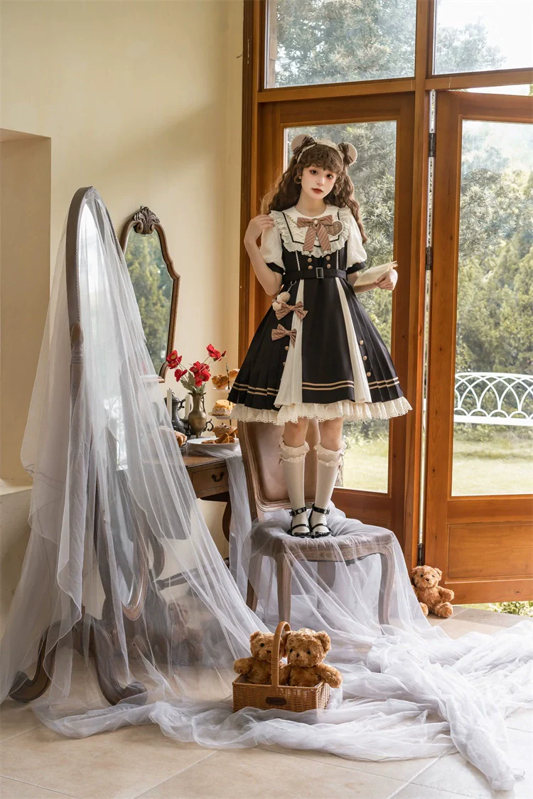 Chocolate Workshop - Elegant Lolita OP Daily Short Sleeve Dress - Image 9