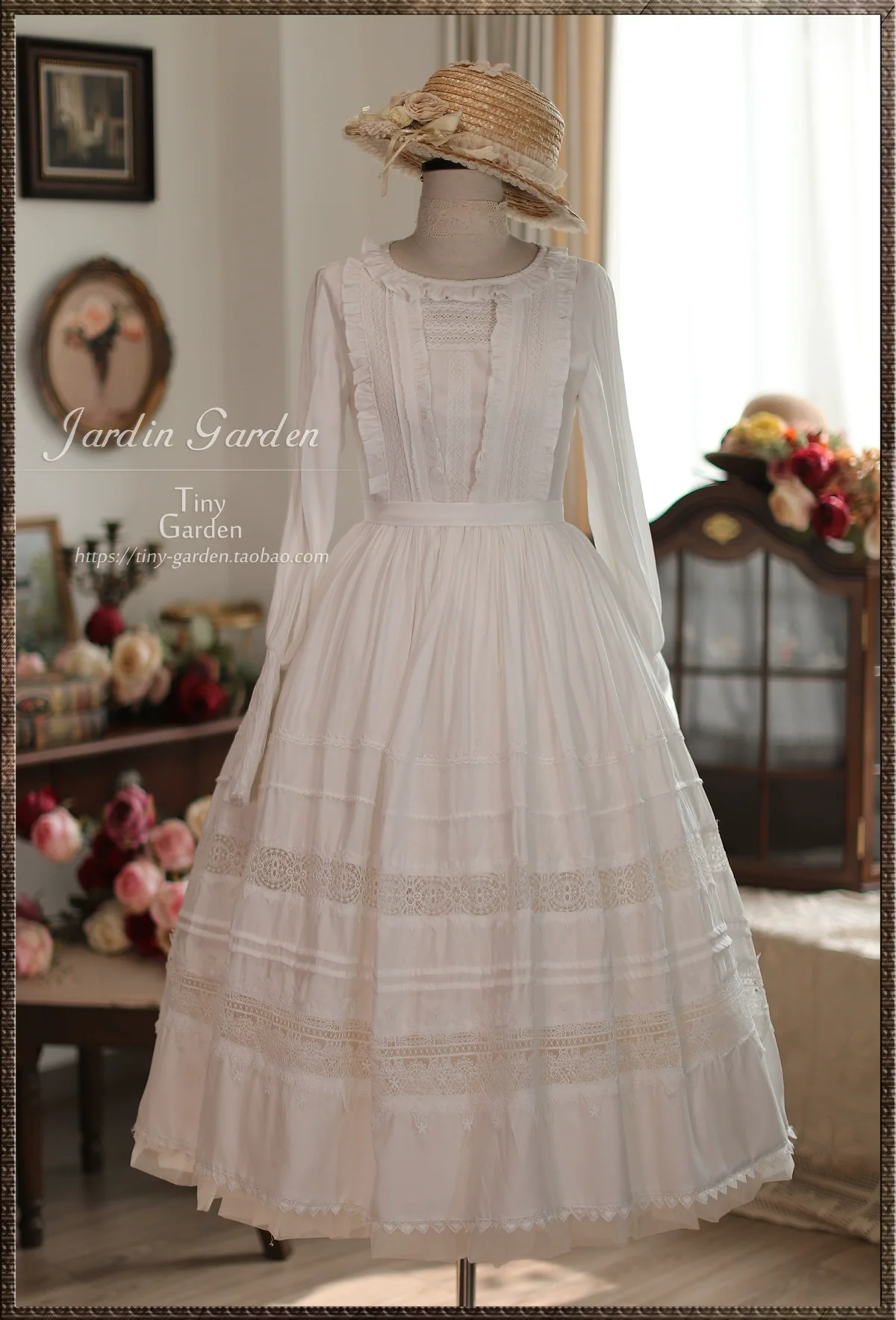 Spring Whispers - Elegant Lolita OP Dress French Style Long/Short Sleeve - Image 11