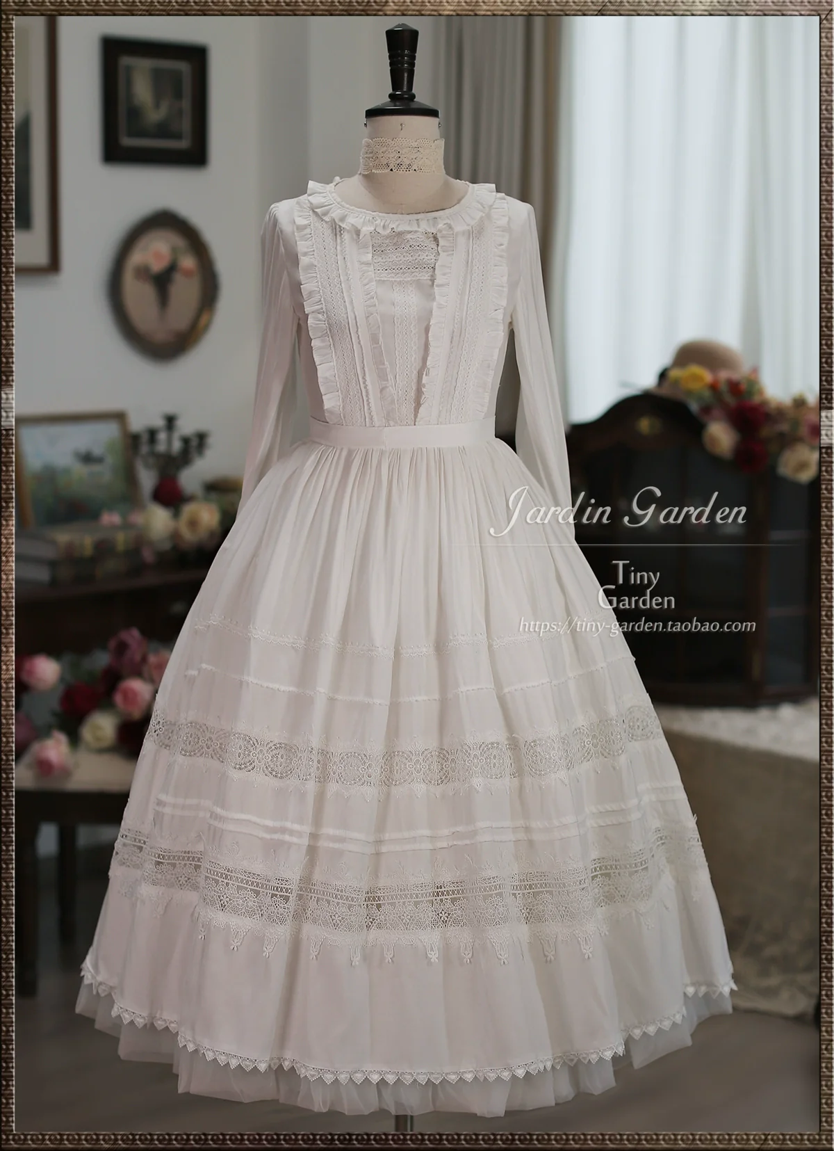 Spring Whispers - Elegant Lolita OP Dress French Style Long/Short Sleeve - Image 12